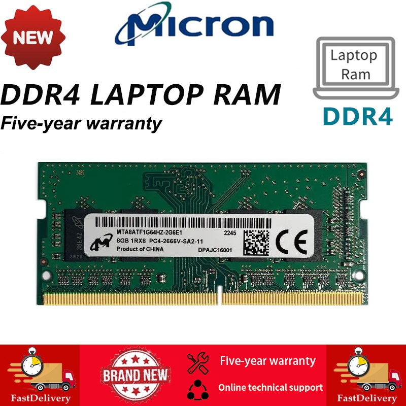 Micron Portátil RAM DDR4 4GB 8GB 16GB 2400/2133/2666/3200Mhz Memória PC4-2400T SODIMM