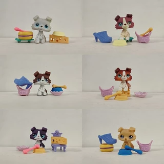 LPS toy Littlest Pet Shop Cão De Estimação Collie # 980 W/Accessories Brinquedo Bonito Para Presente Infantil