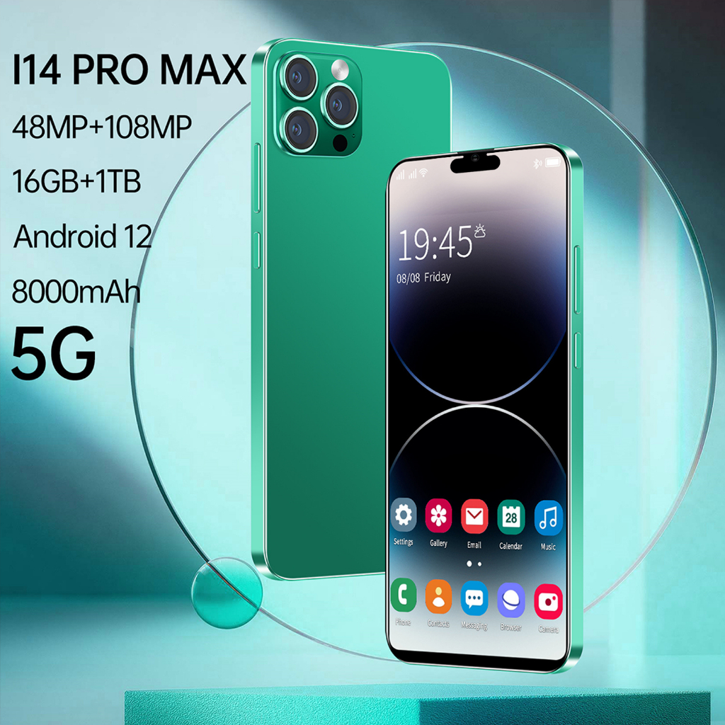 2024 Novo smartphone I14 Pro Max 16 + 1TB Tem Uma Grande Tela De 6,7 Polegadas