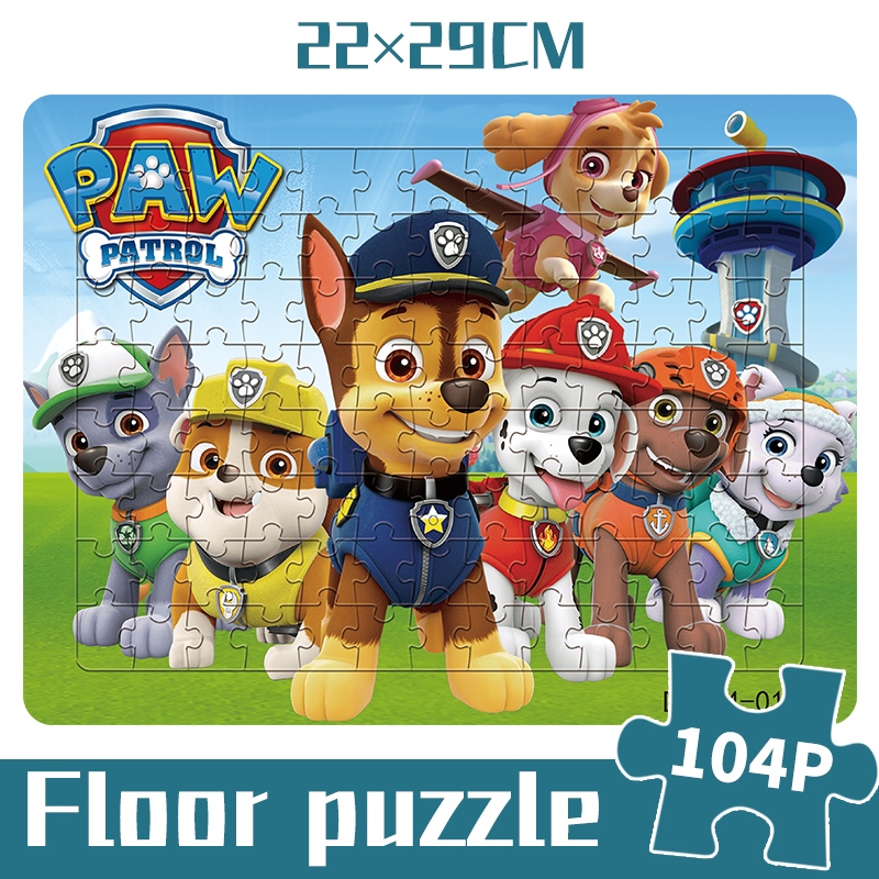 Equipe Wang Quebra-cabeça de papel espesso 104P Crianças Quebra-cabeça de brinquedo de 3 a 6 anos de idade