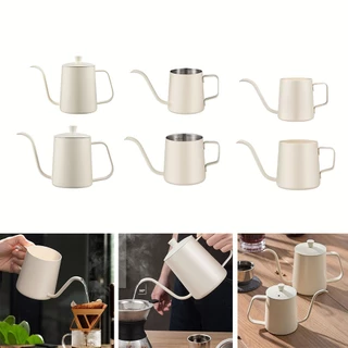 350/600ml Chaleira De Aço Inoxidável Gooseneck Despejar À Mão Sobre Bico De Café