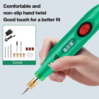 Mini Furadeira 12V Caneta Para Esculpir Elétrica De Velocidade Variável Kit De Ferramentas Rotativas Polimento De Retificação