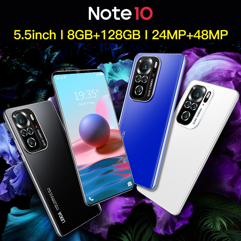 Note10 smartphone 24 + 48MP pixels ultra Claros , 8GB + 128GB De Memória Grande , Telefone Android Com Bateria De Capacidade , Adequado Para Jogos E Escritório