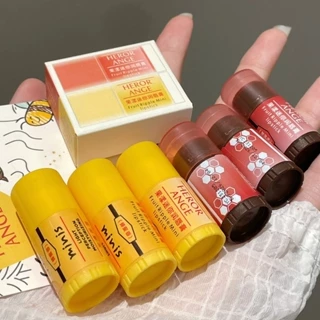 Herorange Red Fruity Lip Balm Transparente Sabor Mel Esmalte Labial Duas Combinações Hidratante de Longa Duração