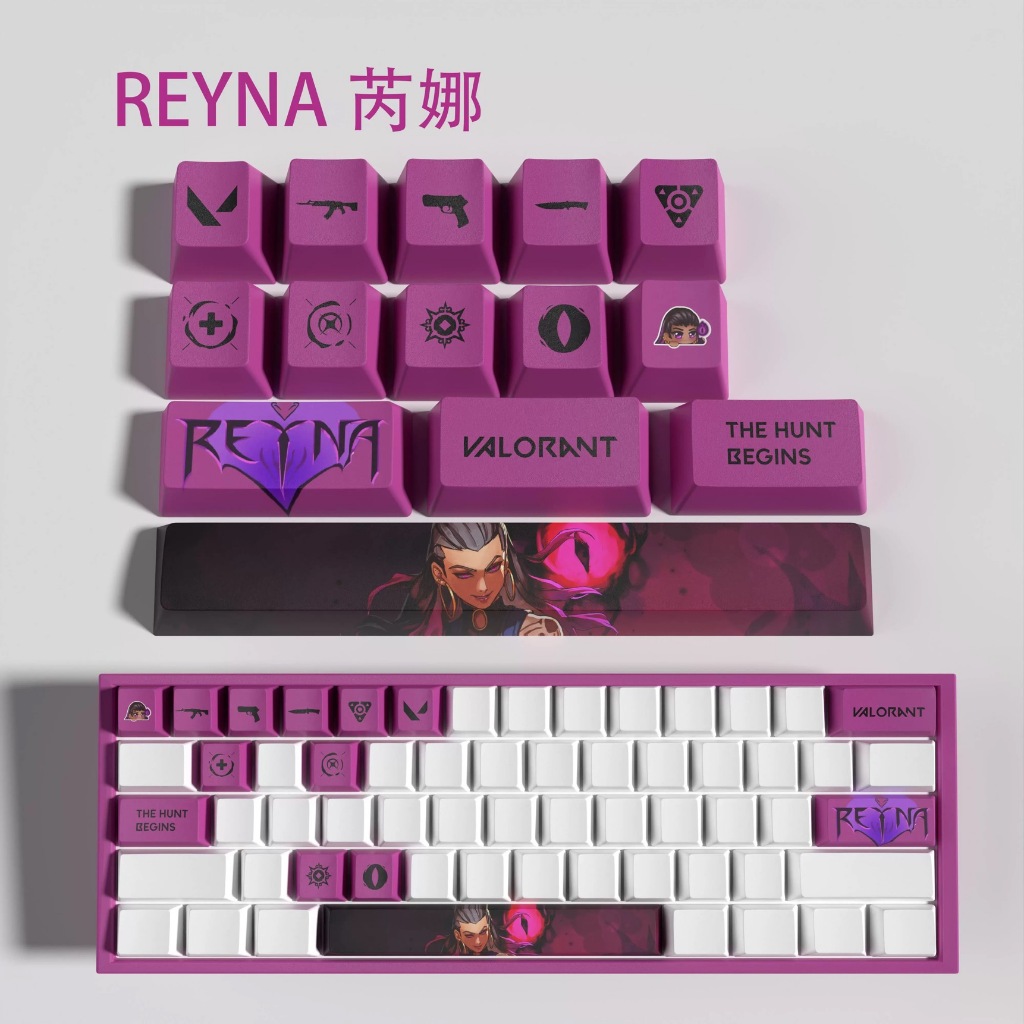 WKK】Chaves Valorant Clove / Jett / Phoenix Keycaps 14pcs Perfil