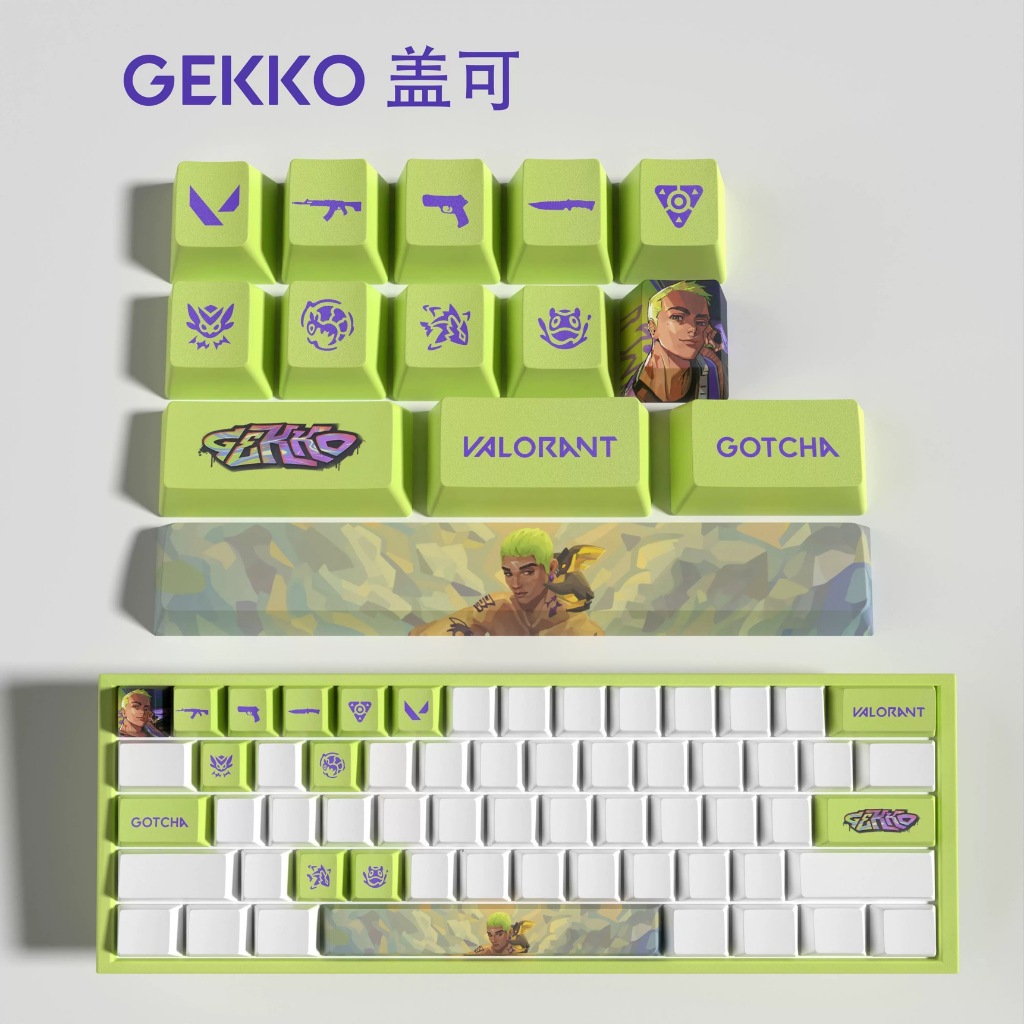 [WKK] Chaves Valorant Keycaps 14pcs Perfil OEM Sublimação De Material PBT