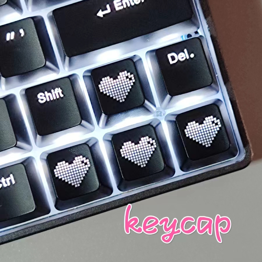 Chaveiro em forma de coração Chaveiro Fofo para Teclado Mecânico AA