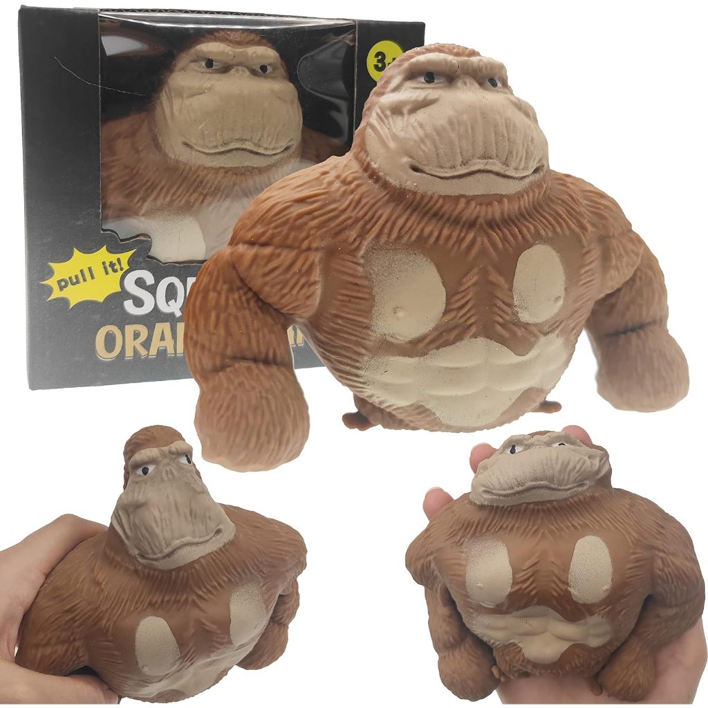 Brinquedo De Macaco Engraçado , Figura Para Crianças E Adultos , Gorila Esticada , Descomprimir Espremer O Estresse Toy , Stress Alívio Sensorial , Presente A Páscoa (TikTo