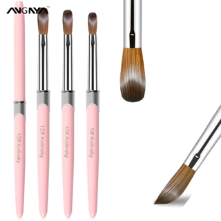ANGNYA Kolinsky Escova Acrílica De Unhas De Boa Qualidade Pincel De Mink Art Madeira Manusear Gel Construtor De Manicure Desenho Tamanho 8-12 em Oferta na Shopee