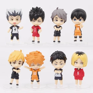 8Pcs/Set Haikyuu Q Ver . Anime Figura Hinata Shoyo Sugawara Koushi Oikawa Tooru Boneca De Brinquedo Em PVC Bokuto Koutarou Figuras Modelo Presente
