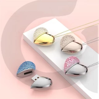 Unidade Flash De Alta Velocidade USB 2.0 De Ligas De Zinco Estilo Coração 1GB 2GB 4GB 8GB 16GB 32GB 64GB 128GB 2TB Pen Drive Stick