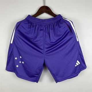 1 : 1 Versão Tailandesa Do Esporte Da Moda De Atletismo 23-24 Fato De Treino De Cruzeiro Purple Football ShortsThai