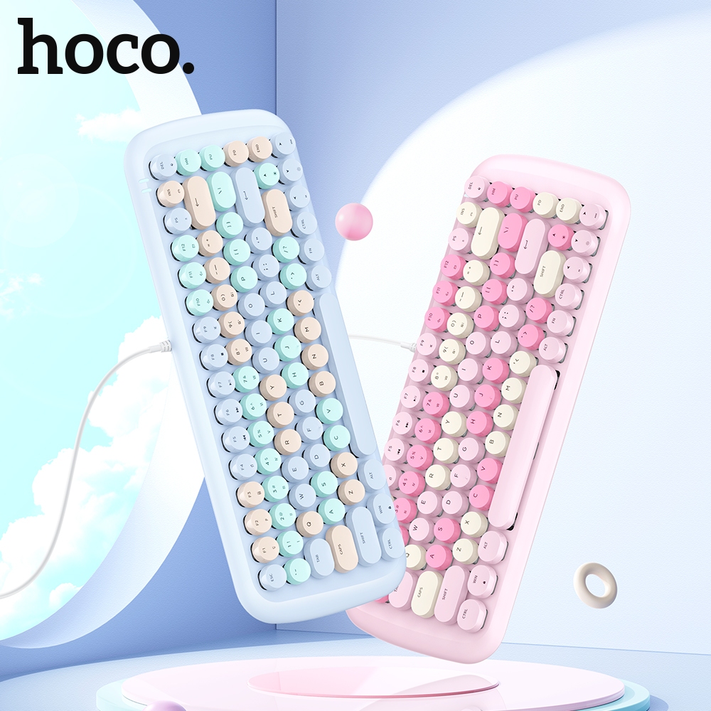 HOCO K8 84 Chaves USB Teclado Mecânico Misto De Cores Com Fio RGB De ...