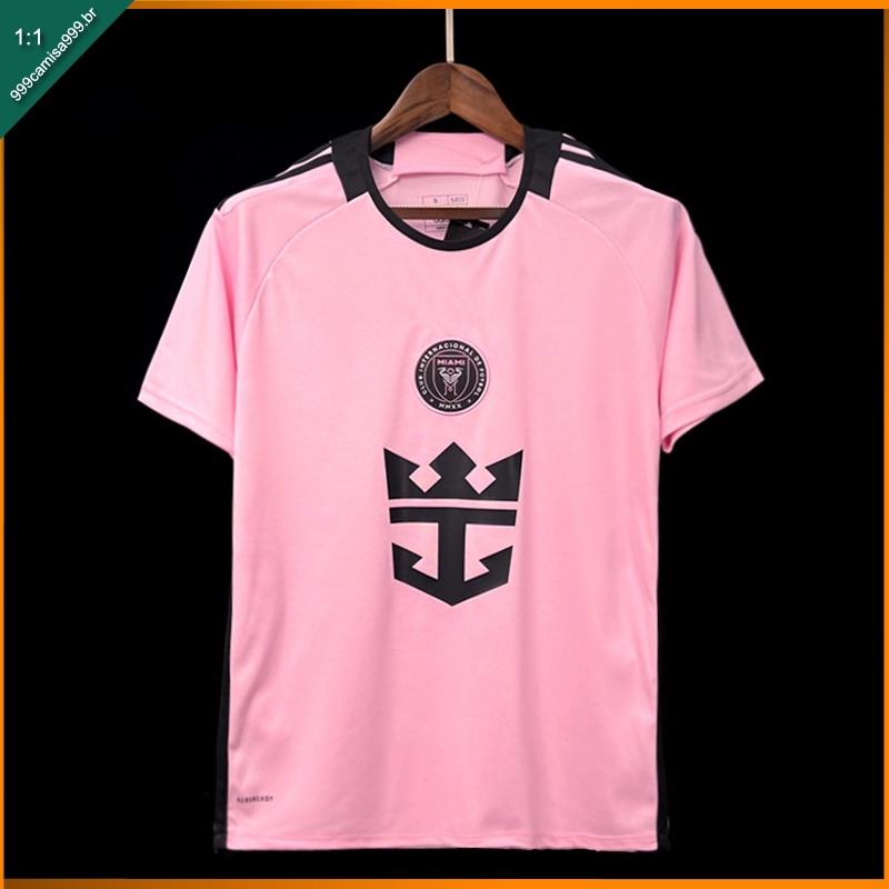 Camisa inter miami 2024-25 Camisola De Futebol Caseira Tailandês 1 : 1 Messi 10 Suarez