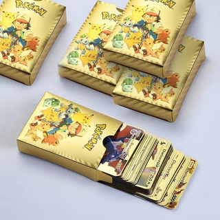 54 Pçs/Caixa metal Preto Ouro E Prata Bolso Monstro Versão Em Inglês Jogo De Cartas Brinquedos De Luta Coleção Das Crian