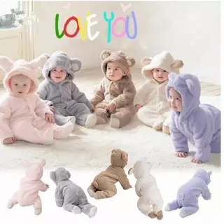 Macacão De Inverno Baby Rompers De Manga Comprida Com Capuz Para Bebês Roupas De Criança De Colo