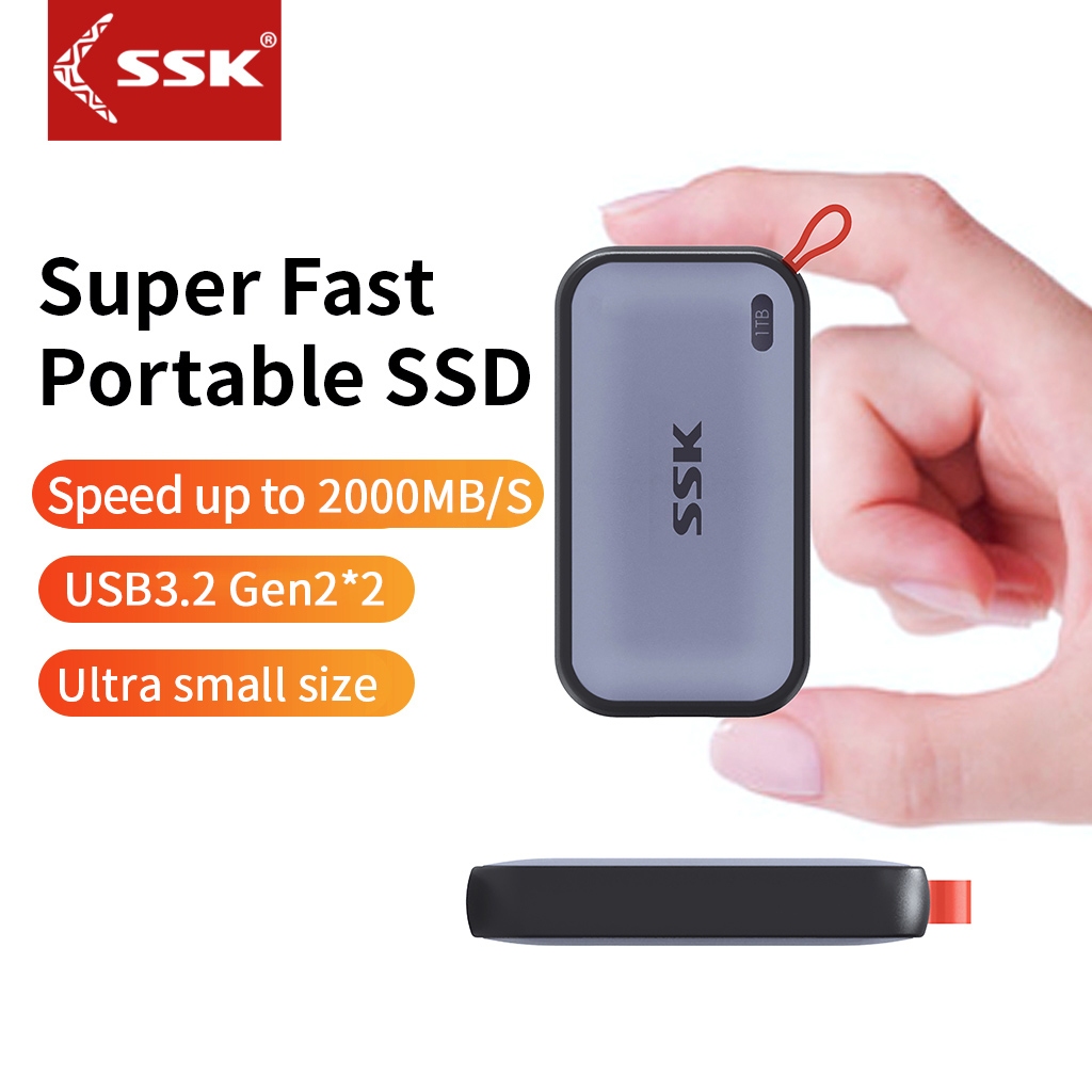 SSK 2000MB/s SD500 PRO SSD 1TB Externo Portátil 20Gbps USB3.2 Gen2x2 ...