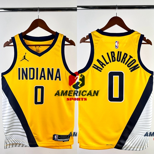 Masculinos Camisa NBA Indiana Pacers Regata Tyrese Haliburton Camiseta Gold Jogador De Basquete Jersey