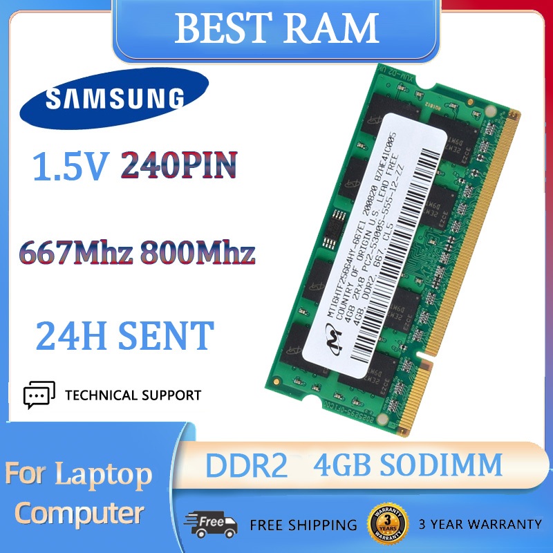 1GB PC2-6400S-666-12 DDR2 800MHz ☆ジャンク - メモリー