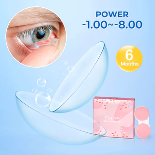 Magister Lentes De Contato Com Grau -1,00 ao -8,00 Miopia Lente de contato semianual 14,0mm 1 Par 2 Peças lente gelatinosa em Oferta na Shopee