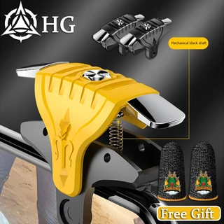 【 Free Gift 】 HG F01 Jogo Móvel 6 Gatilho De Dedo Para PUBG Telefone Controlador De Jogos Liga Gamepad Joystick Apontador De Tiro L1 R1 Botão Chave