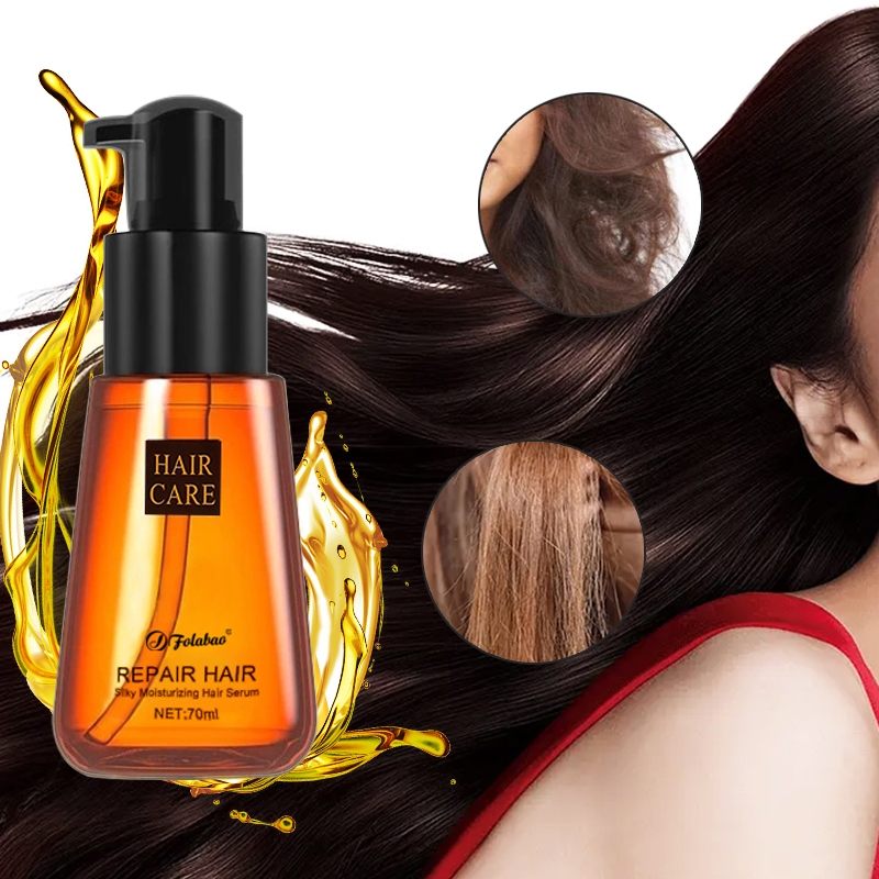 【Dar presentes】Folabao Marrocos Óleo De Argan Hair Oil Reparação Suave Cabelos Danificados Tratamento Anticaspa Couro Cabeludo Essencial