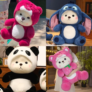 Urso de pelúcia com chapéu, um lindo brinquedo de pelúcia, macio e de alta qualidade / presente de aniversário e dia dos namorados / brinquedo para meninas,Urso brinquedo colecionador