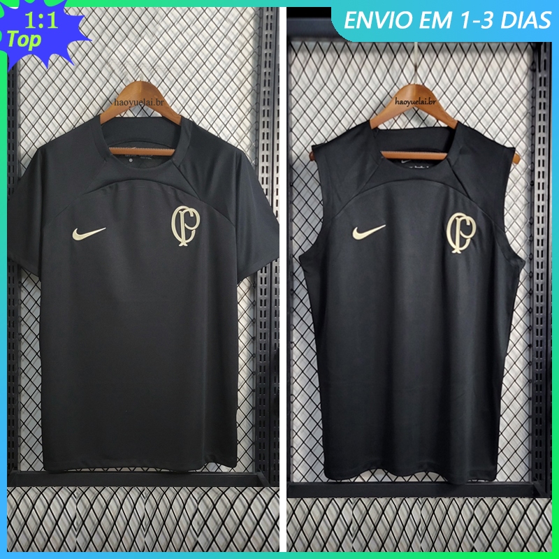 Camisa De Time Masculina Treino Preta 2023 Futebol Klda