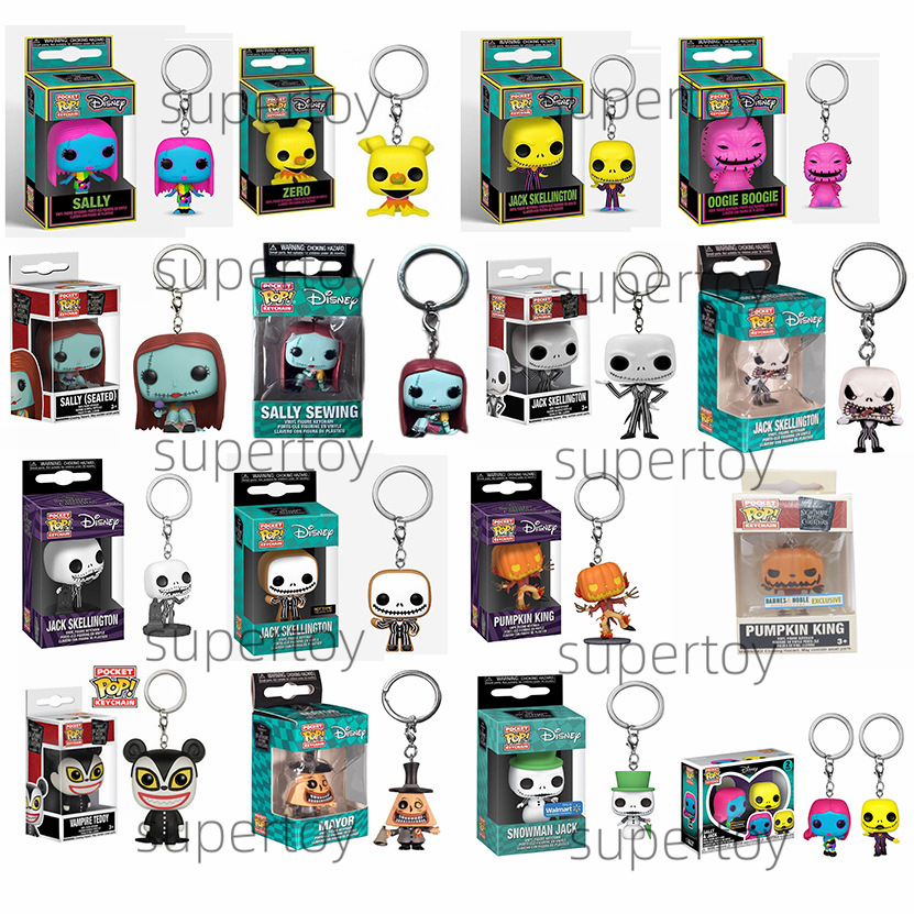 Funko Pop Chaveiro The Nightmare Before Christmas - Jack Skellington Sally Seated Sally Sewing Mayor Vampire Teddy Oogie Boogie Zero Pumpkin King Freddy Action Figure Figura De Ação