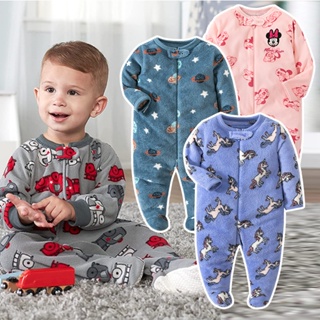 Macacão De Inverno Para Bebês Recém-Nascidos Pijama Quente De Pelúcia Meninos 0-24M