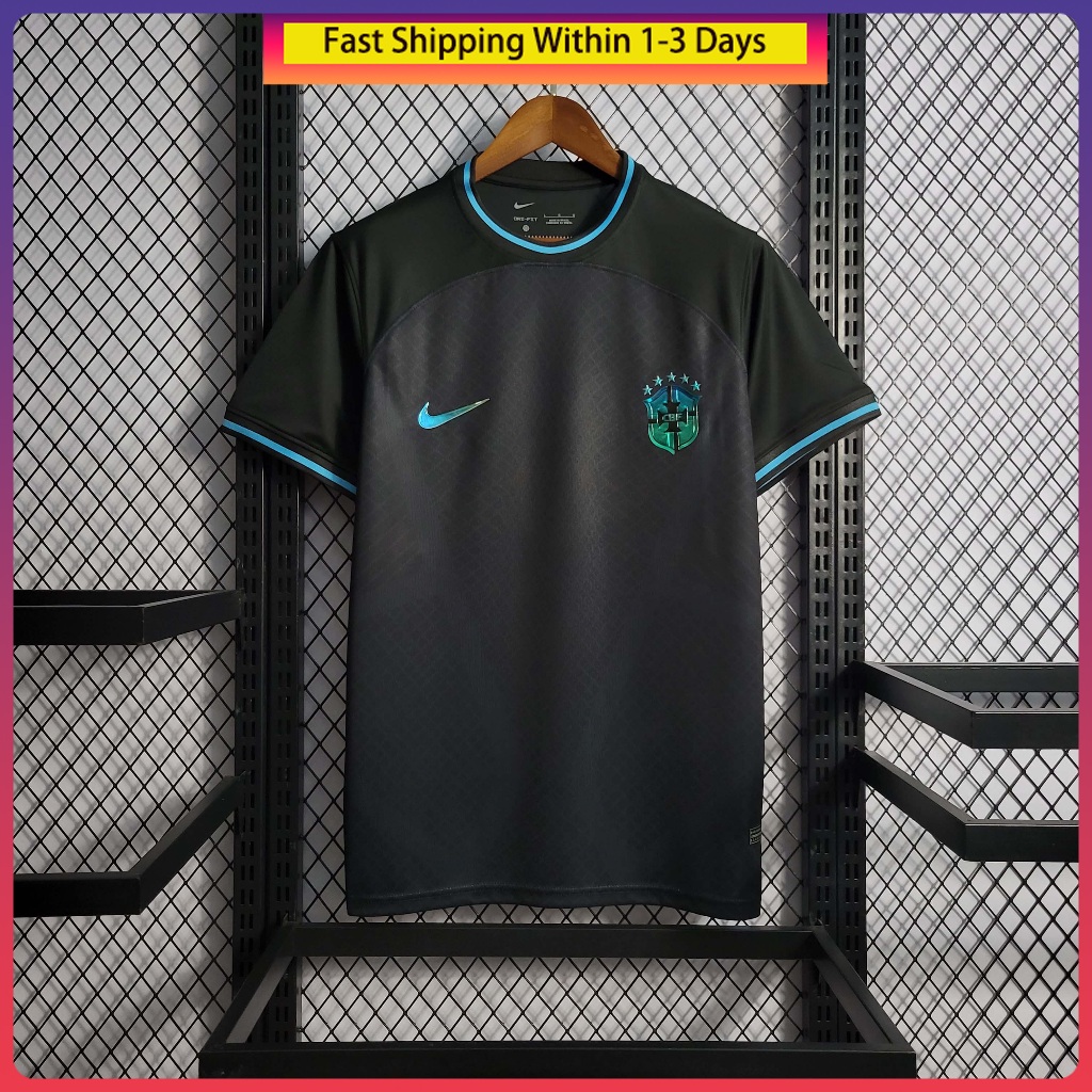 Camisa De Time Masculina 2022 Futebol BR Treino Preta