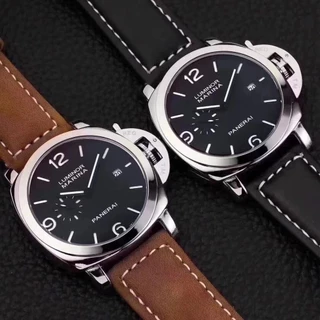 Relógio Masculino de 45mm Moda Moda Moda Masculina Estilo Popular de Aço Inoxidável Relógio de Quartzo Suíço Série Luminor de Luxo