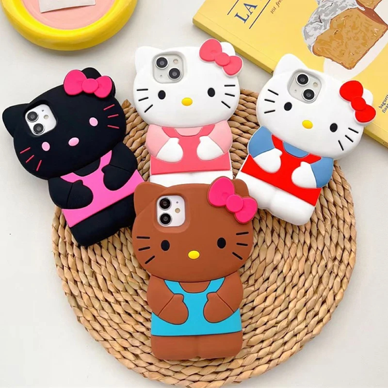 Sanrio Hello Kitty 3D Compatível Com iPhone Caixa De Telefone
