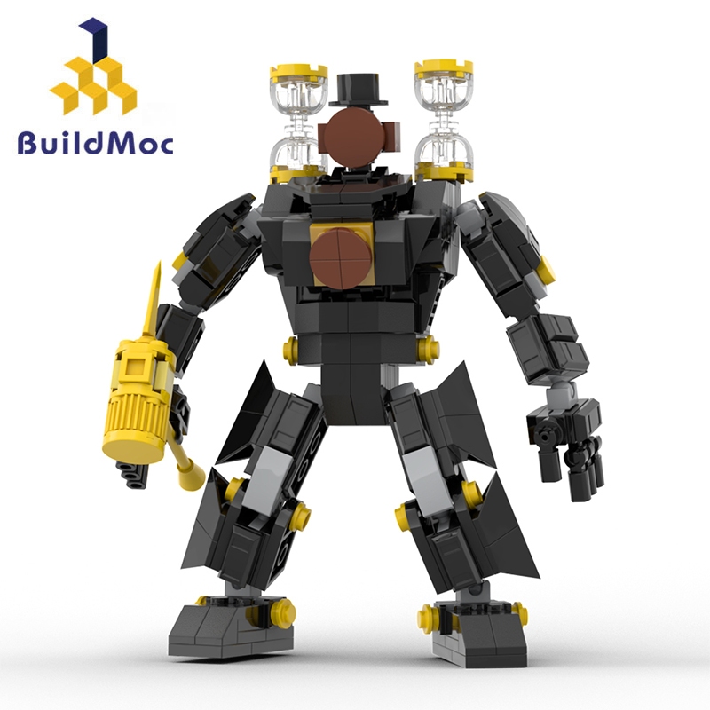 Buildmoc Skibidi Toilet VS Camerman Modelo Clockmen Mech Building Blocks Brinquedos Educativos Infantis Presentes Para Adultos 308Pcs Bricks MOC