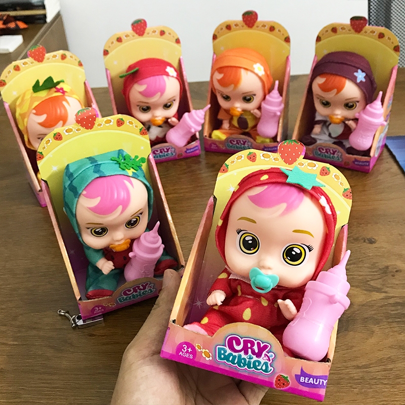 2024 Nova Boneca Barbie De Frutas De 6 Polegadas Mini Brinquedo Bebê Chorará , Lágrima E Fala