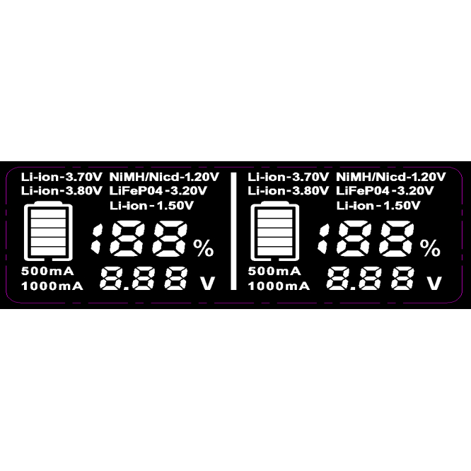 Liitokala lii-CH2 1.5V AA 1.2V AAA Bateria recarregável de íons de