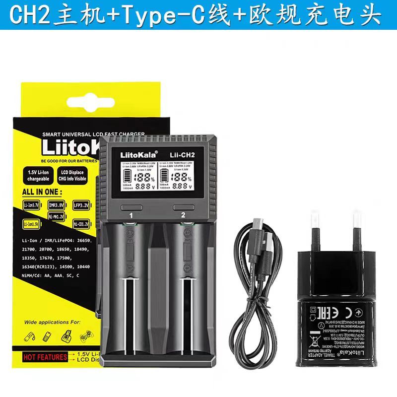 Liitokala lii-CH2 1.5V AA 1.2V AAA Bateria recarregável de íons de
