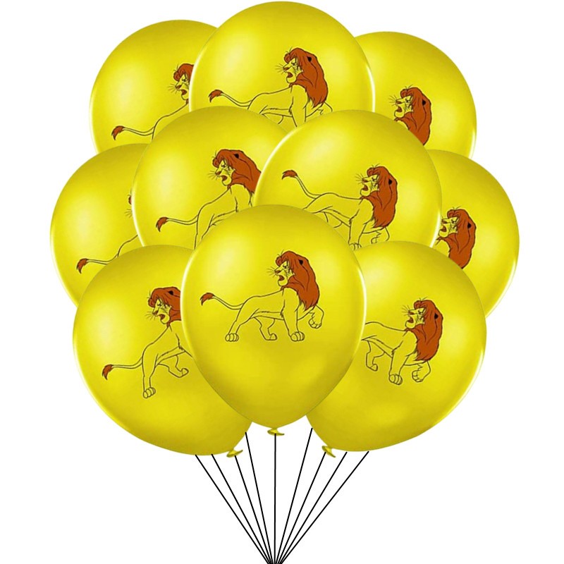 10pcs Lion king Aniversário Decorações 12 Polegadas Simba Latex Balloon ...