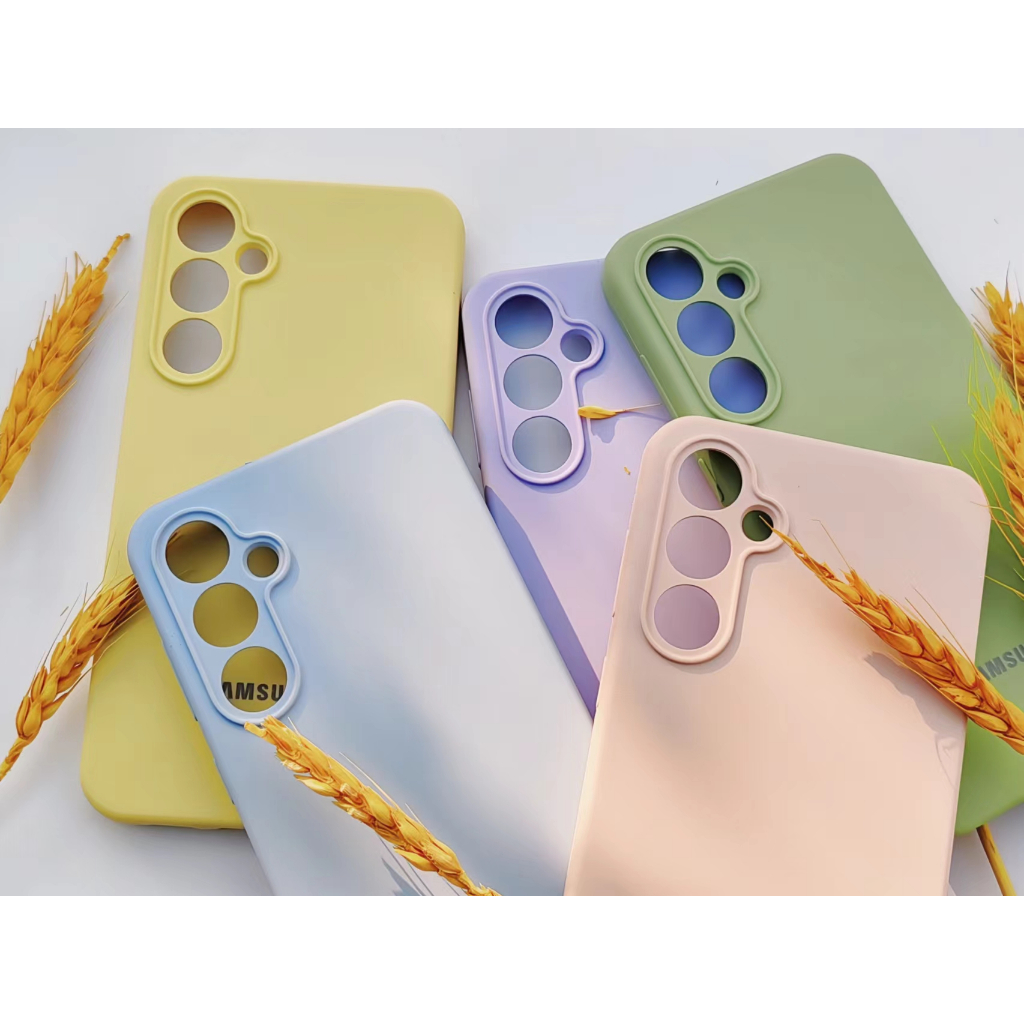 Samsung Galaxy S23 FE A25 A54 4G 5G Envoltório Completo Furo Fino Capa Protetora De Silicone Líquido De Toque Suave