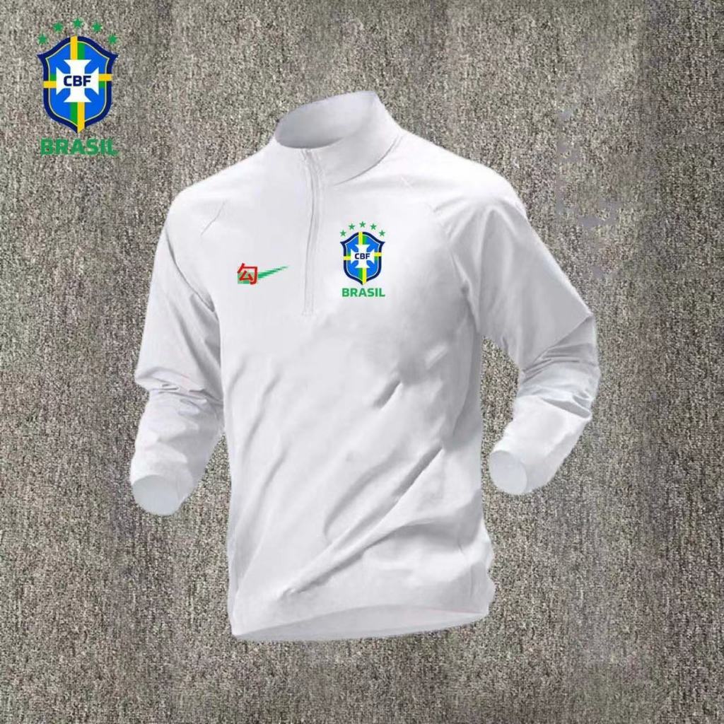 23224 Fato de Treinamento Balsa Impressão a seco de manga comprida No. 7 Dengbeilai, Meia Zíper Impresso no Mesmo Estilo, Novo Estilo Outono Inverno