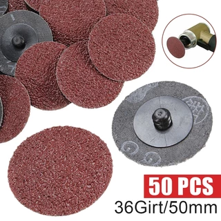 50Pcs 36 Grit 2 " Lixa Abrasiva Com Trava De Rolo Discos Abrasivos De Polimento Duráveis