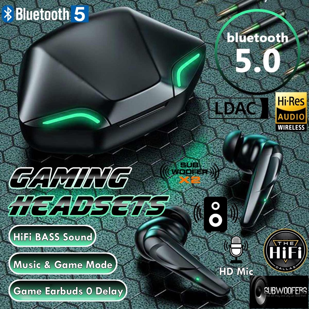 LINMING G11 Gaming Earbuds Wireless V5.0 HIFI Fones De Ouvido Para Jogos Recarregáveis Sem Fio Ruído Inteligente Cancelando Estéreo Samsung Xiaomi