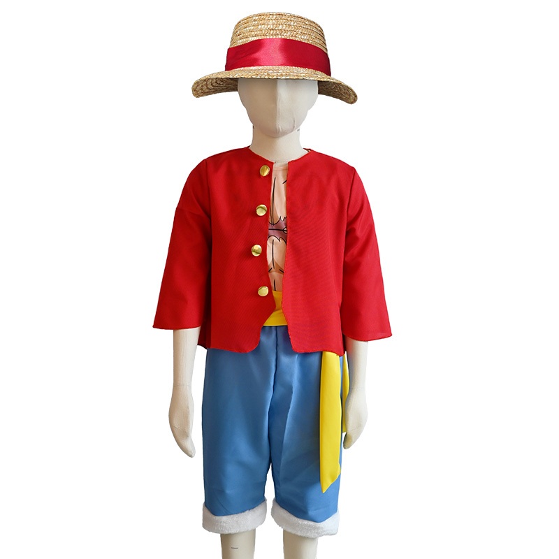Anime One Piece Monkey D . Roupa Luffy Para Crianças Com Fatos De Palha ...