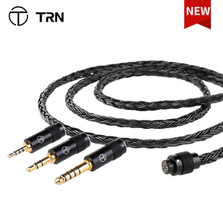 TRN T2 PRO Cabo Original Do Fone De Ouvido HIFI 16 De Atualização Com Revestimento De Prata 3,5/2,5/4,4mm Conector MMCX 2Pin Para KZ