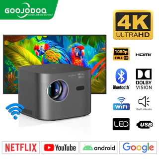GOOJODOQ Projetor Doméstico Full HD 1080P 13000 LM Suporta Android/iOS Wi Fi 8K 550ANSIN