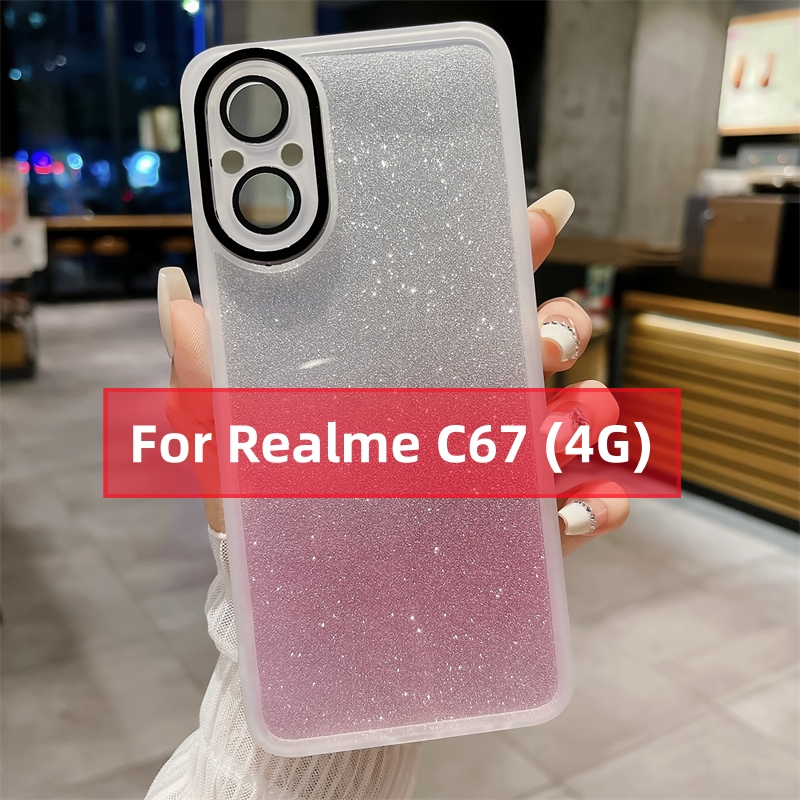 Realme C67 4G C53 C12 C15 C25 C25s C11 2021 Com Filme De Proteção Da Lente Câmera Estojo De Moda