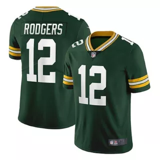 camisa NFL jerseys Green Bay Packers #12 Aaron Rodgers Verde Limitada de Futebol Americano