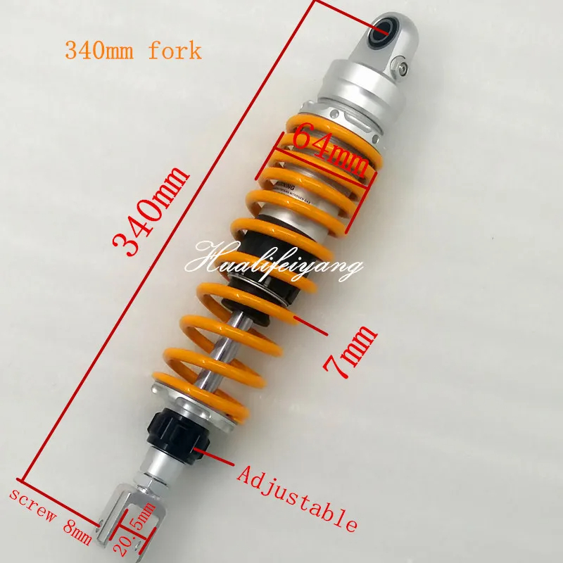 Mola De 7mm 280mm ~ 360mmmodificação Do Amortecedor De Choque De Motocicleta Com Ajustável Para Amortecedores Traseiros Universais