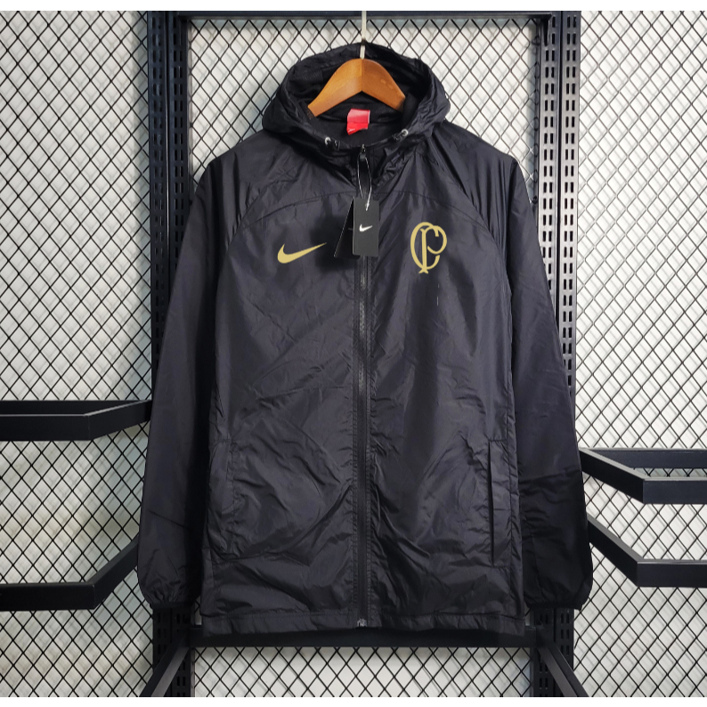 2022-23 Corinthians Men's Hooded Windbreaker Fato De Treino De Futebol Com Capuz Masculino Longo