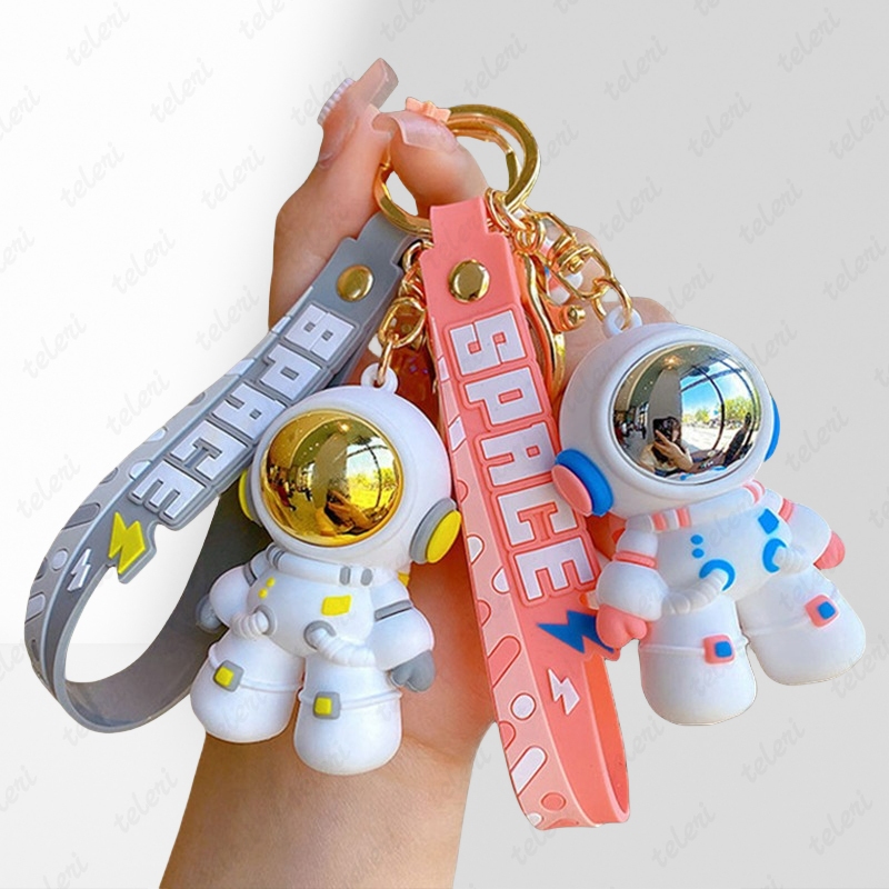 Criativo Porta-Chaves Em PVC Espaço Para Desenhos Animados Astronauta Bonitinho Pingente Carros Presente